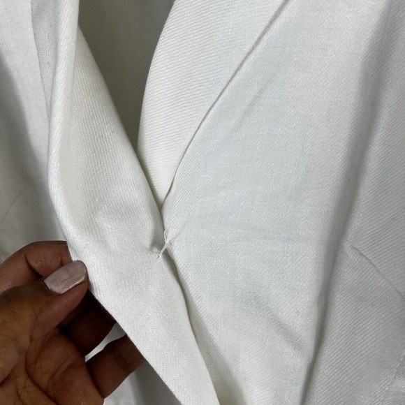 J Crew White Faux Wrap Linen Blend Dress size 2 Belted - Picture 12 of 13